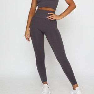 dark grey-brown seamless high waisted leggings